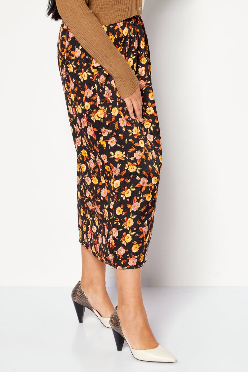 Tahari Women Floral Printed Midi Skirt, Multicolor - Image 3